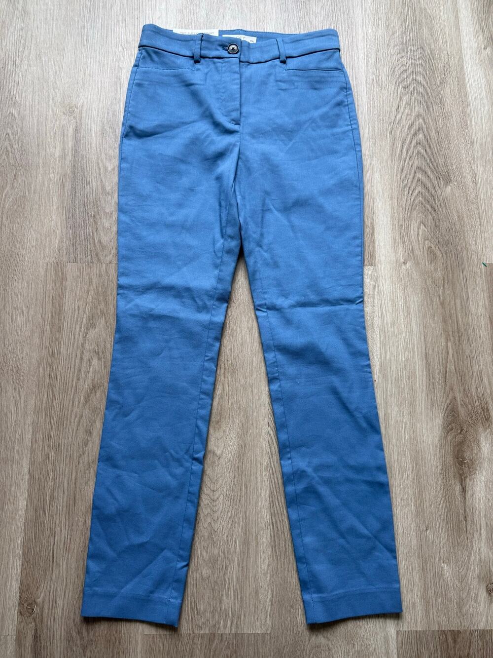 LOFT The Sutton Skinny dress pants, women’s size 0, blue, NWT,